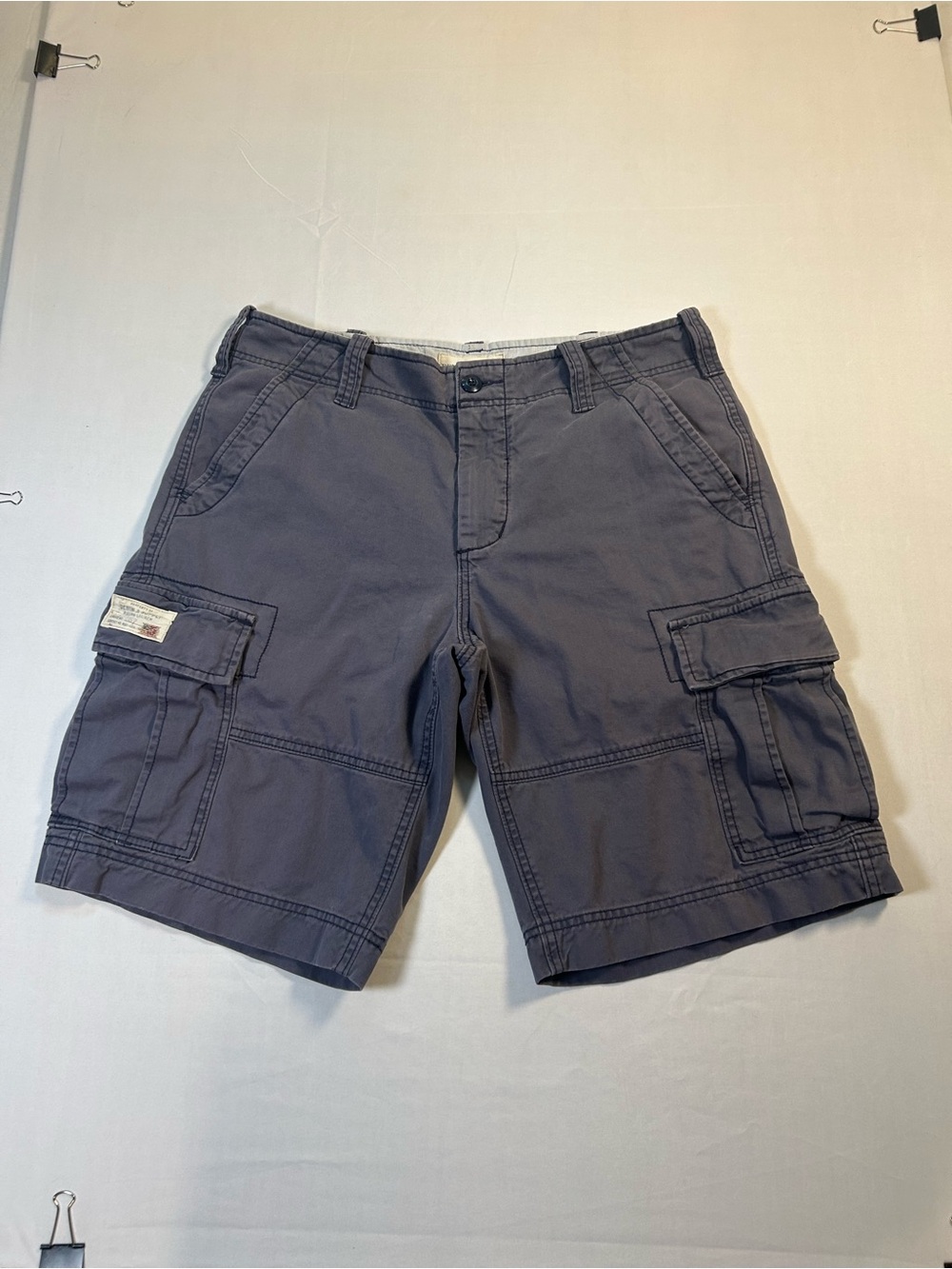 Denim & Supply Ralph Lauren 067 Cargo Shorts Mens Size 33 Blue Utility